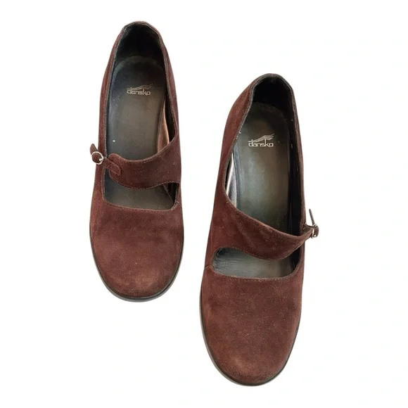 Dansko Brown Suede Heels - Picture 3 of 9